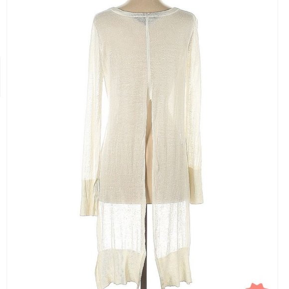 Split Hi-Low Hem Cream Sweater - sz XS - Picture 4 of 9